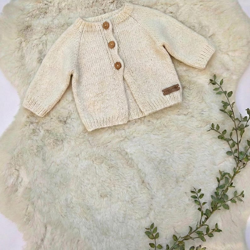 Handmade Knitting Baby Set – Cardigan Romper Hat & Booties | Newborn Baby Shower Gift Outfit